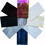 9 Sheets Stained Glass Sheet, 4 x 6 inch Stained Glass Supplies Glass Pieces - Image 4