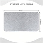 Wool Pressing Mat 36"x 17.8" 0.5 Inch Thick Ironing Board - Image 2