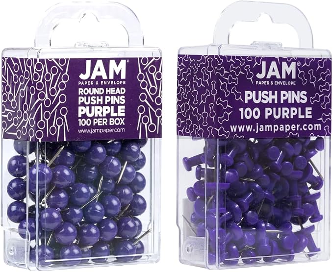 JAM PAPER Colorful Push Pins - Image 2