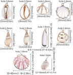 SUNNYCLUE 1 Box 20pcs 10 Styles Natural White Cowrie Seashells Charm Conch - Image 2
