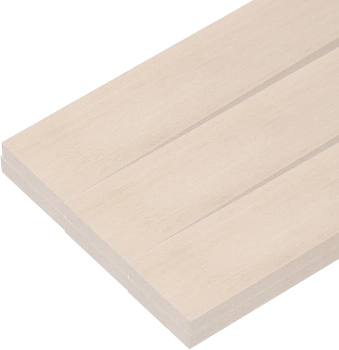 MECCANIXITY 6pcs Wood Sticks, 3/8"x 1.8" x 15" Rectangle Wooden Cube Wood by MECCANIXITY