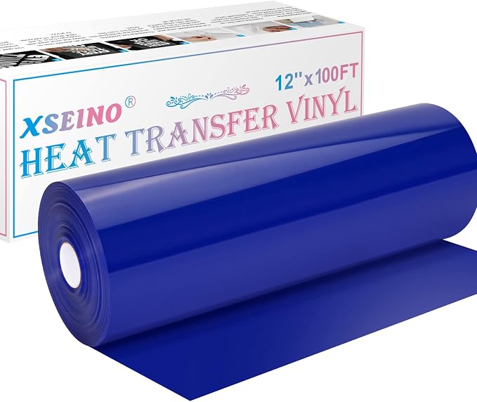 XSEINO Heat Transfer Vinyl Roll, RoyalBlue Iron on Vinyl Roll by XSEINOiscreating%EF%BC%81