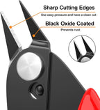 Small Wire Cutters 2-Pack Diagonal Flush Cutters 5" Red | - Image 2