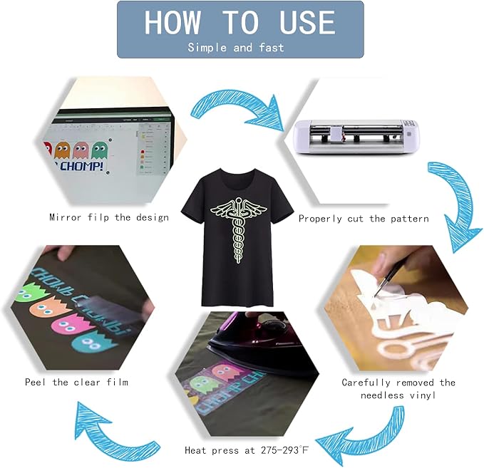 Glow in The Dark Heat Transfer Vinyl - Image 3