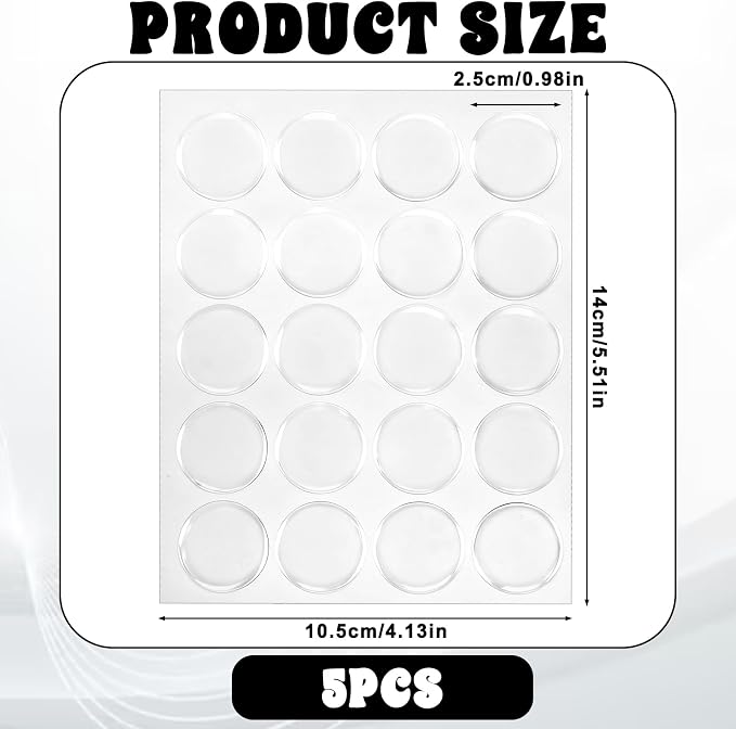 100 PCS Epoxy Stickers 1" Round Epoxy Bottle Cap Stickers Clear Epoxy-Resin - Image 2