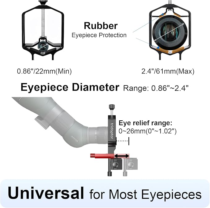 tridaptor - Universal Phone Scope Digiscoping Adapter|High-Precision XYZ Metal - Image 7