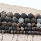 6mm Matte Crazy Lace Agate Bead, 15-Inch Matte Round Loose Stone Beads - Image 6