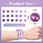 DUQGUHO 8mm Purple Beads for Jewelry Making Purple Glass Beads for Bracelets - Image 4