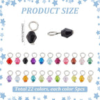 PH PandaHall 110pcs 22 Colors Crystal Bead Charms, 5mm Crystal Dangle Charm - Image 2