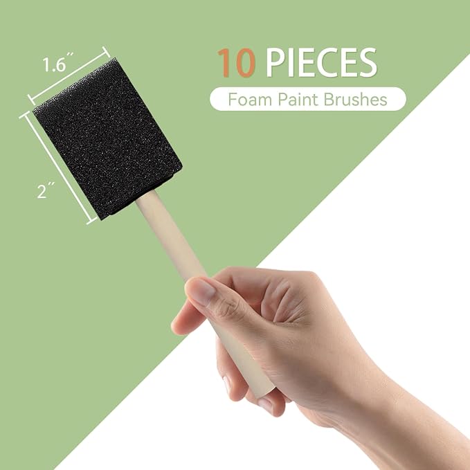 10 PCS Foam Paint Brushes, 1.6 Inch Sponge Brush - Image 2