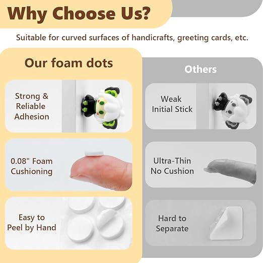 400 PCS 2mm Double Sided Foam Dots 0.3" Foam Round Dots 3D Foam Tape Craft - Image 4