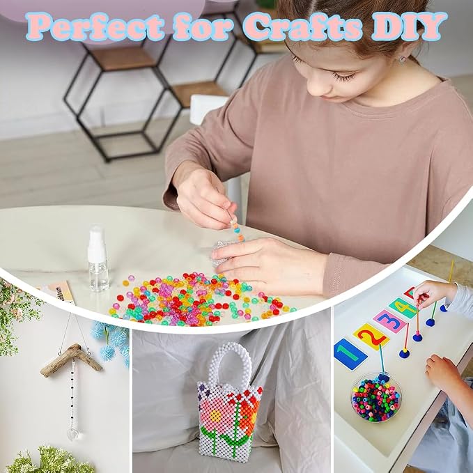 QPIXVB 1100pcs Hair Beads, Pony Beads - Image 4