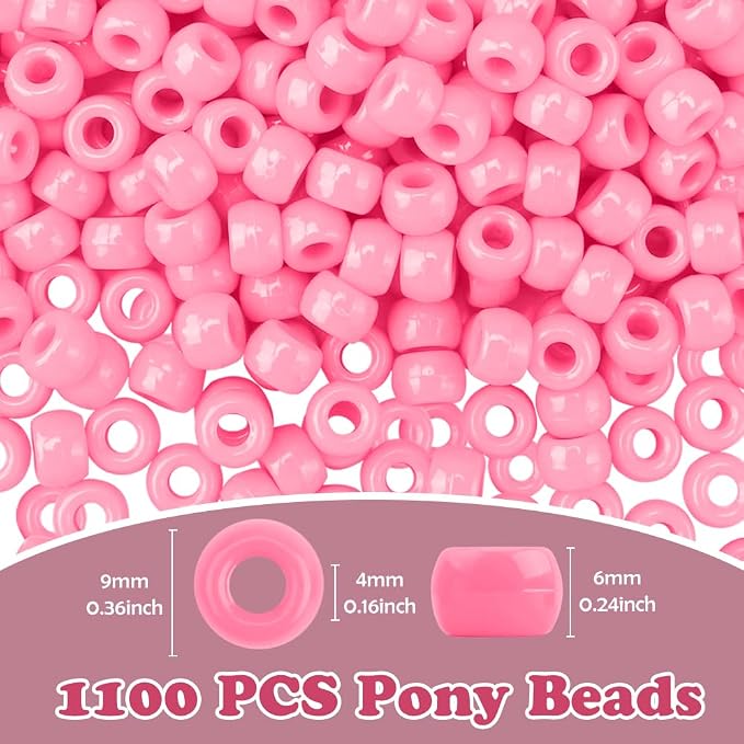 1100pcs Pony Beads, Friendship Bracelet Beads Kit, Bead - Image 2