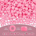 1100pcs Pony Beads, Friendship Bracelet Beads Kit, Bead - Image 2