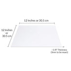 SimbaLux Acrylic Sheet Clear Cast Plexiglass 12”x12” 1/8” Thick 3mm, 2 Pack | - Image 2