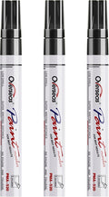 Overseas Black Paint Pens Permanent Markers, 3 Oil Based Paint Makrers | Medium by Overseas