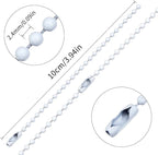 Lemonkey 100Pcs Ball Beads Chain Bulk, 4 Inch Dog Tag Metal Small Chain - Image 2