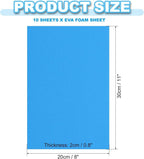 PATIKIL EVA Foam Sheet 10Pcs 12x8 Inch 2mm Thick Sky Blue | Easy Cutting EVA - Image 2