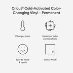 Cricut Cold-Activated, Color-Changing Vinyl – Turquoise/Purple, 2ft Roll of - Image 3