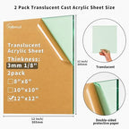Translucent Colored Acrylic Sheet 1/8 Thick - Image 2