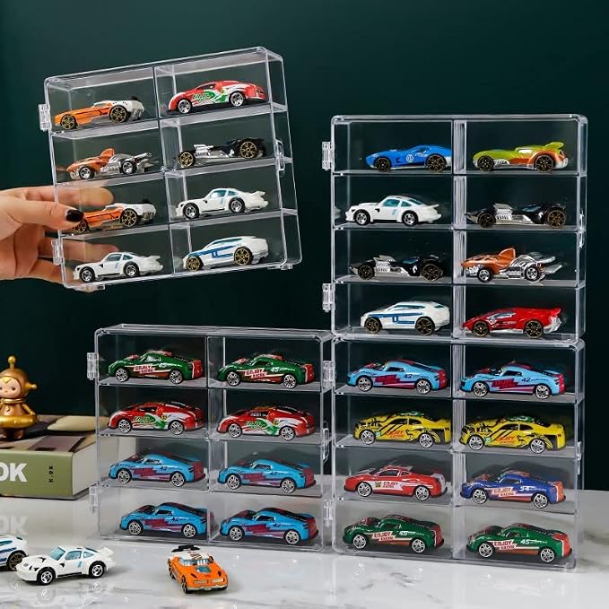 Hot 1/64 Scale Matchbox Wheels Toy Car Display Case Holds 32 Toy Cars Storage - Image 3