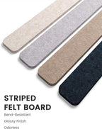 Fluxynara Cork Board Alternative Felt Strip Board 8-Pack 13"x2", Office Pin - Image 3