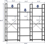 NUMENN Triple 5 Tier Bookshelf, Wide Book Shelf - Image 2