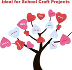 90 Pieces Heart Cutouts Paper Hearts Heart Shape Cards 5.5 Inches Large - Image 4