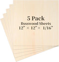 Balsa Wood, Plywood Sheet, Unfinished Basswood Blanks, 12×12×1/16 in, Paint; by MOWPOG