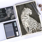 HNIHUY Professional Sketch Pencils Set, Graphite Pencils, Erasers and Sharpener - Image 9
