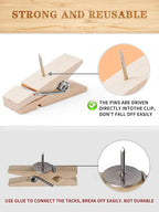30pcs Cute Wooden Push Pin Clips - Image 4