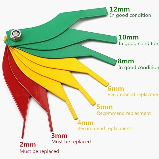 Brake Lining Thickness Gauge, Car Automotive Brake Pad Measuring Ruler Tool - Image 4