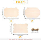 12Pcs Unfinished Wood Crafts, Rectangle-Shaped Wood Plaques - Image 2