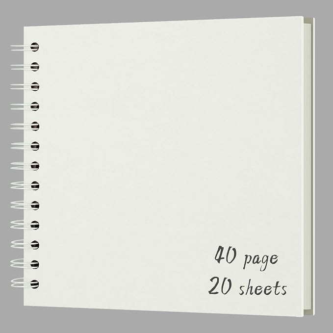 DIY Scrapbook Album 8x8 Inch, Hardcover Kraft Paper Scrap Book Photo Album by Sprsthai