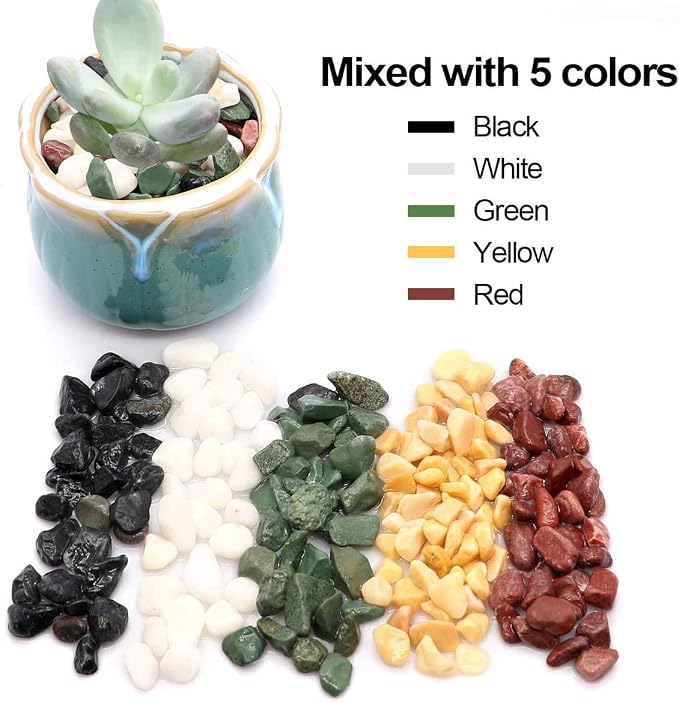 Natural Decorative Pebbles Rocks Polished Tterrarium Gravel White Stones - Image 7