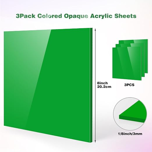 Adrattnay Green Acrylic Sheets 1/8" Thick, - Image 2