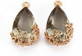 FASHEWELRY 50Pcs Faceted Teardrop Glass Charms Transparent Crystal Drop Pendants by FASHEWELRY