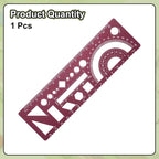 HARFINGTON Multifunctional Geometric Rulers 15cm Metric and SAE Aluminum - Image 3