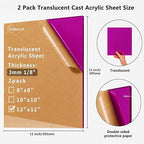 1/8 Thick 12 x 12 inch Translucent Acrylic Sheets - Image 2