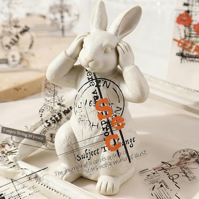 180PCS Vintage Transparent Border Landscape Scrapbooking Stickers - Image 8