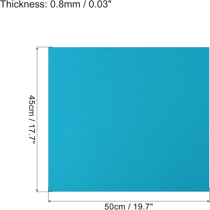 MECCANIXITY EVA Foam Sheets Lake Blue 19.7 Inch x 17.7 Inch 0.8mm Thick Crafts - Image 2