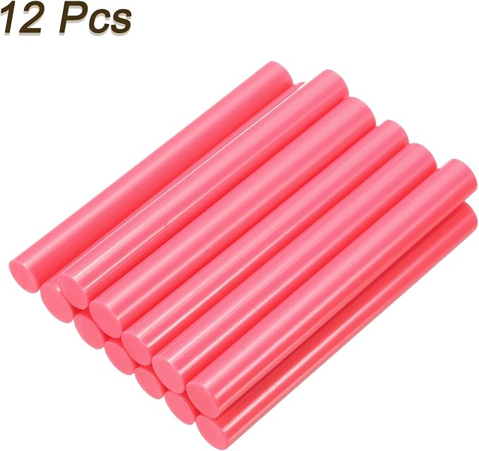 uxcell Mini Hot Glue Sticks for Glue Gun 11mm x 100mm Rose Red 12pcs - Image 3