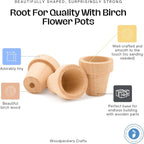 Mini Craft Flower Pot 5/8-inch x 9/16-inch, Model & Dollhouse, by Woodpeckers - Image 2