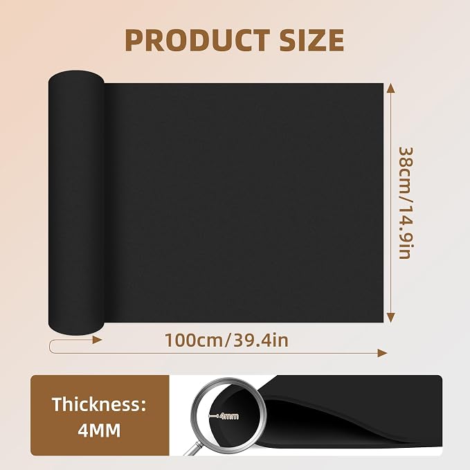 39"x15" EVA Foam Roll, 86 kg/m3 High Density 4MM Thick Foam Sheets, Flexible & - Image 2