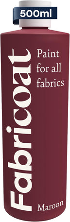 Fabricoat Maroon Fabric Upholstery Paint & Dye | 500ml / 17 fl oz | Restore or by Fabricoat