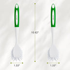 Amazer Dish Brush with Handle, 2 Pack Kitchen Scrub Brushes with Built-in - Image 4