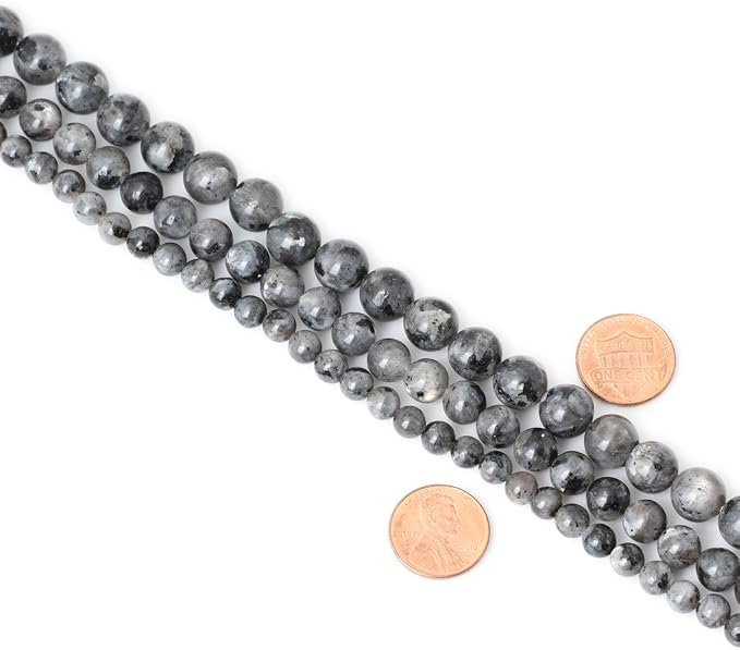 60PCS 6mm Natural Black Labradorite Gemstone Round Loose Beads Crystal Energy - Image 6