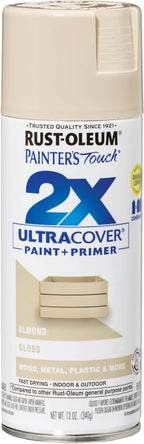 Rust-Oleum Painter's Touch 2X Ultra Cover Spray Paint, Gloss Almond | Indoor by Rust-Oleum