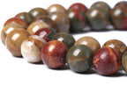 10mm 38pcs Natural Picasso Jasper Beads Healing Power Stones Round Loose - Image 4