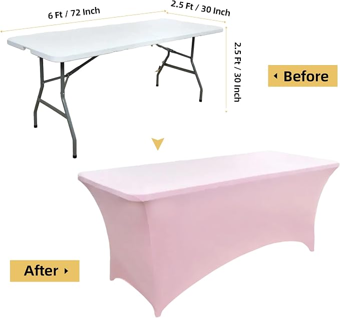 6-Pack 6ft Spandex Table Covers - Image 7
